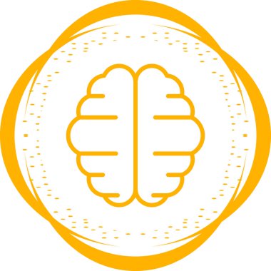 beyin ampulü ikonu vektör çizimi