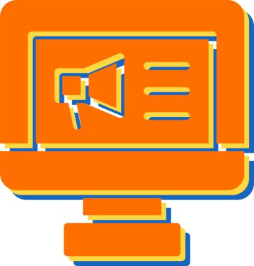 Dizüstü bilgisayar simgesi vektör çizimi