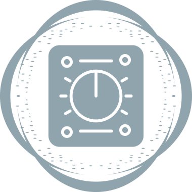 Benzersiz denetim paneli çizgi vektör simgesi