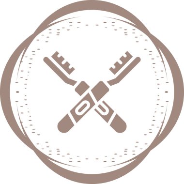 Çapraz ve çapraz ikon. Bir bira sembolünün vektör illüstrasyonu.