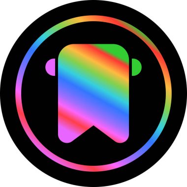 rainbow icon in trendy style isolated background