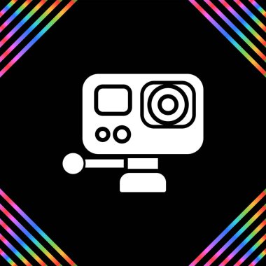 Retro Tv simgesi, vektör çizim