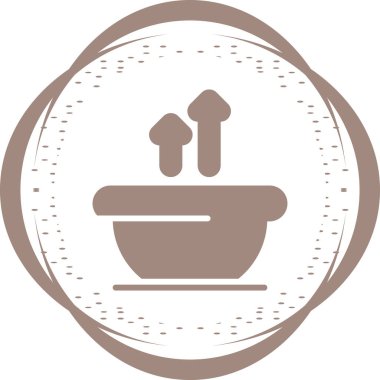 Banyo ve modern simgenin vektör illüstrasyonu