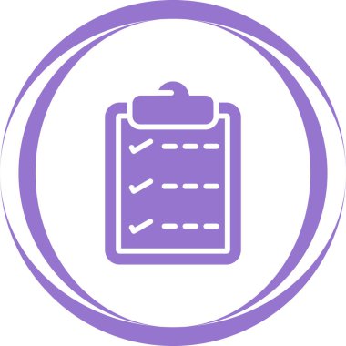 Kontrol listesi simgesi, vektör illüstrasyonu