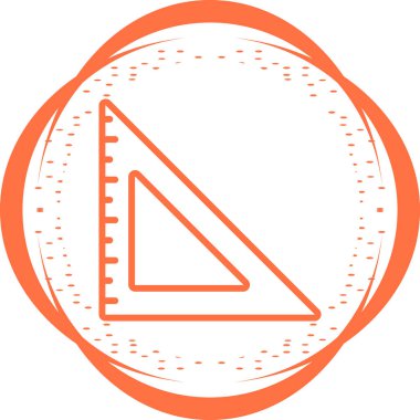 Bir üçgen simgesinin vektör illüstrasyonu