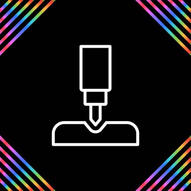 çizgi çizgisi kalem ve silgi simgesi siyah arkaplanda izole edildi. çizim ve eğitim araçları. Okul sembolü. Renkli taslak konsepti. vektör.