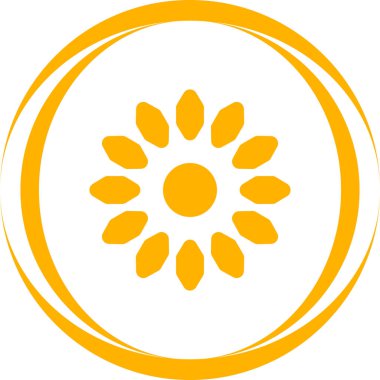 Güneş. Web simgesi basit tasarım