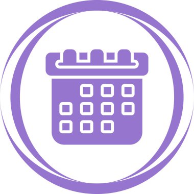 Takvim simgesi vektör illüstrasyonu