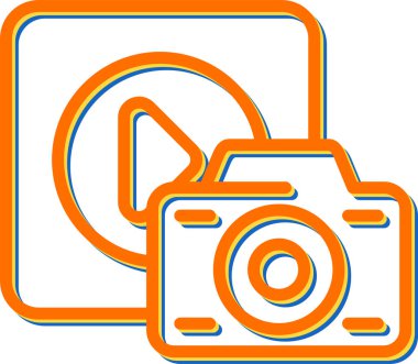 Kamera. Web simgesi basit illüstrasyon