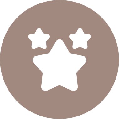 Beyaz arkaplanda izole edilmiş yıldız simgesi ve vektör illüstrasyonu