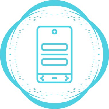 Mobil modern simgenin vektör illüstrasyonu