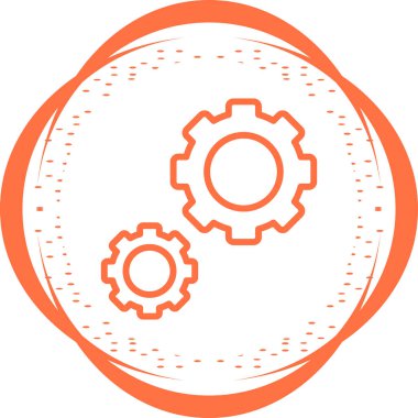 Cog simgesi vektör illüstrasyonu