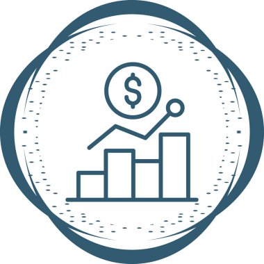 Bir büyüme grafiğinin vektör illüstrasyonu