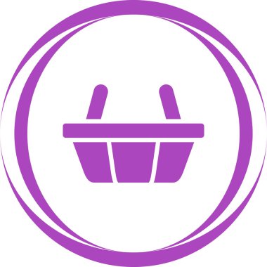 Basket simgesi, vektör illüstrasyonu beyaz arkaplanda izole edildi