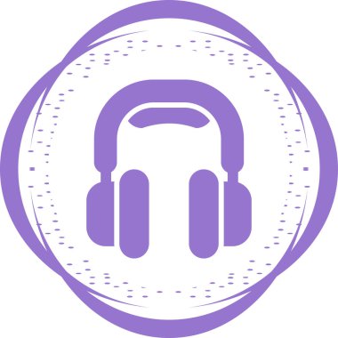 Kulaklık simgesinin vektör illüstrasyonu