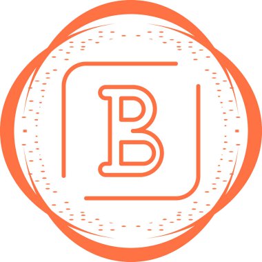 Modern b 'nin vektör illüstrasyonu eksik simgesi