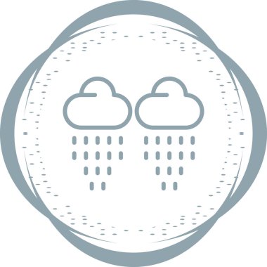 Moda tasarım tarzında yağmur bulutu simgesi.