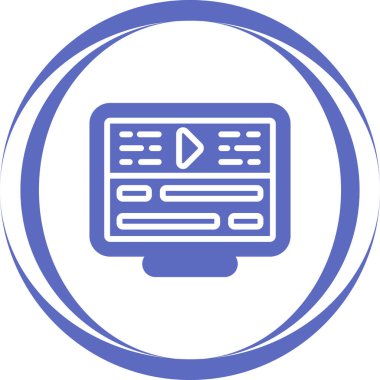 Vektör TV simgesi illüstrasyonu