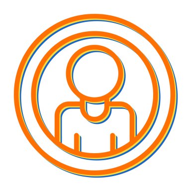 İnsan simgesinin vektör illüstrasyonu