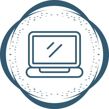 Dizüstü bilgisayar simgesi vektör çizimi