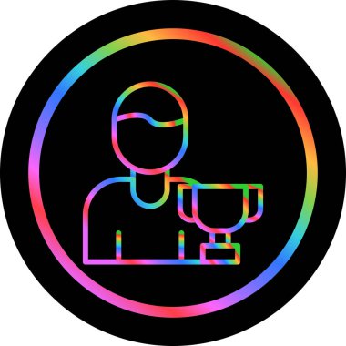 Gökkuşağı renginde şarap kadehinin vektör çizimi