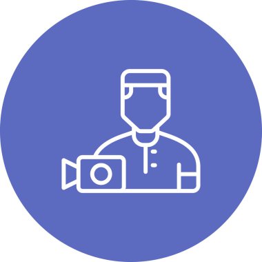 Bir fotoğraf makinesinin vektör illüstrasyonu