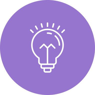 Ampul simgesinin vektör illüstrasyonu