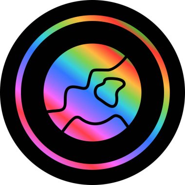 gökkuşağı tasarımı için gökkuşağı spektrumu dairesel vektör gökkuşağı simgesi