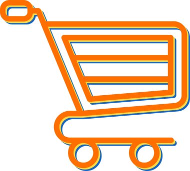 Sepet ikonu vektör illüstrasyonu