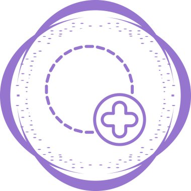 Bir artı simgenin vektör illüstrasyonu