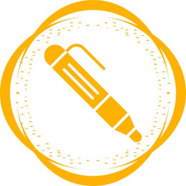 Kalemli bir kalemin vektör simgesi.