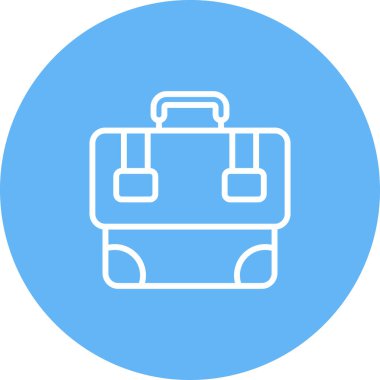 Bavul. Web simgesi basit illüstrasyon