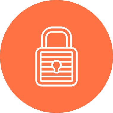 Kilit. Web simgesi basit tasarım