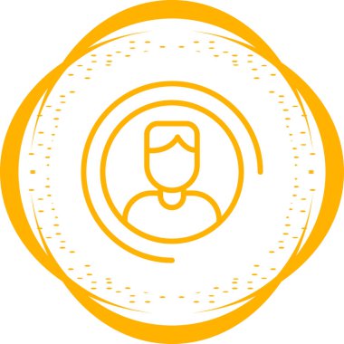 Gözlüklü adam çizgisi simgesi, vektör çizimi