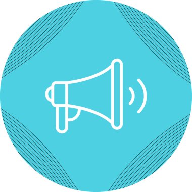 Konuşmacı. Web simgesi basit illüstrasyon