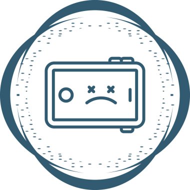 Üzücü. Web simgesi basit illüstrasyon