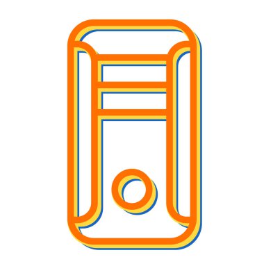 Bir bina simgesinin vektör illüstrasyonu