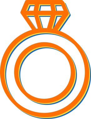 Bir çift turuncu rengin vektör çizimi