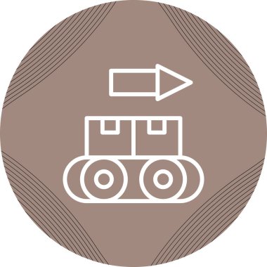 Yol işareti olan bir trenin vektör simgesi