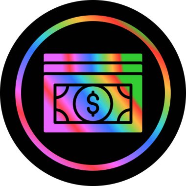 Dolar işareti simgesi, vektör çizimi