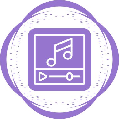 Müzik. Web simgesi basit illüstrasyon