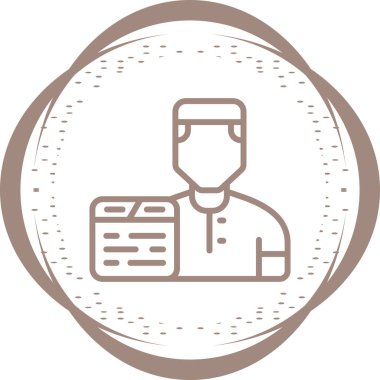 Stetoskop ve tıbbi rapor vektör ikonu tasarımlı doktor