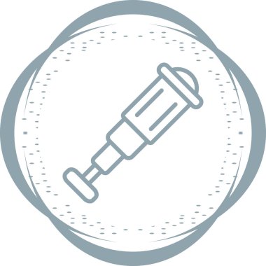 Enjeksiyon. Web simgesi basit illüstrasyon