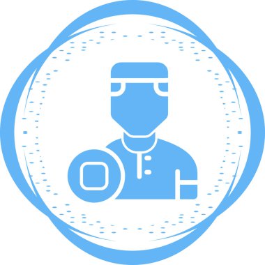 Doktor. Web simgesi basit illüstrasyon