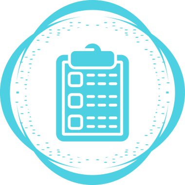 Kontrol listesi. Web simgesi basit illüstrasyon