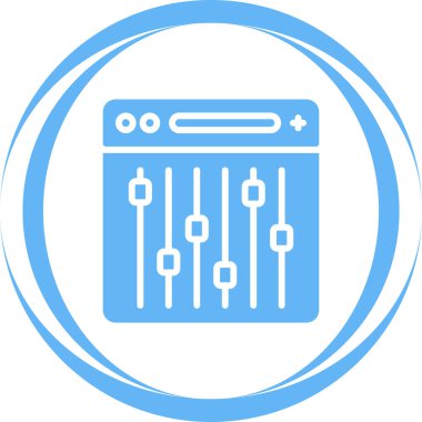 İşlemci. Web simgesi basit tasarım