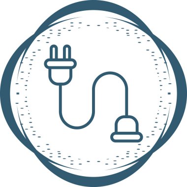 elektrik ampul ikonu vektör illüstrasyonu