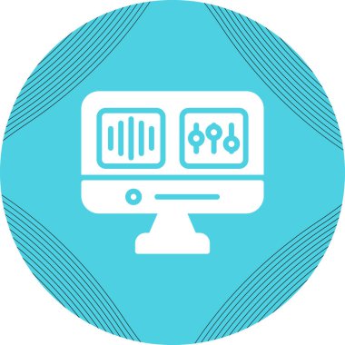 LCD ekran simge vektör