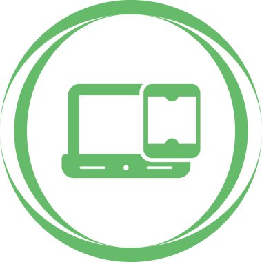 pc 'nin modern simgesinin vektör illüstrasyonu