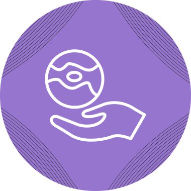 Bir dünya simgesinin vektör illüstrasyonu